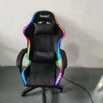 5x Bureau-/gamestoel met RGB verlichting, Zwart